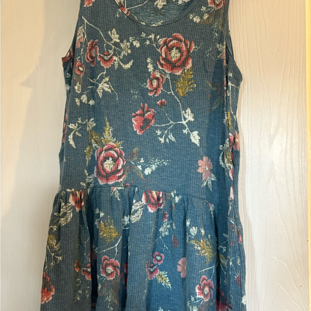 Latched Mama Blue and Pink Floral Babydoll
